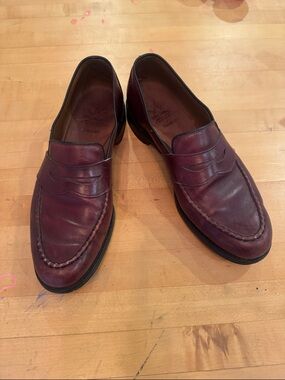 Allen Edmonds Burgundy Leather Penny Loafers